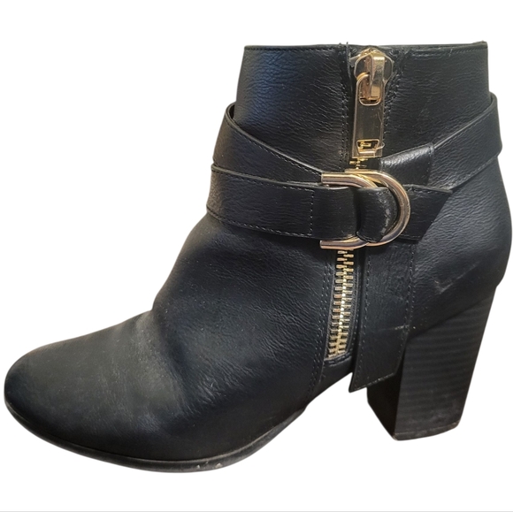 Apt. 9 Advisor Womens Black Faux Leather Ankle Boots, 8.5 - Picture 1 of 10